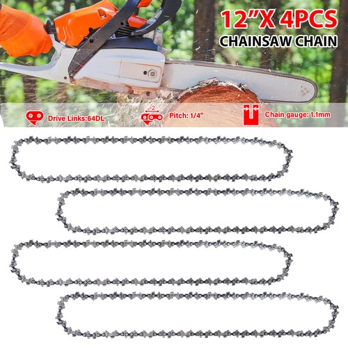 4pack chainsaw chain fits - 12",